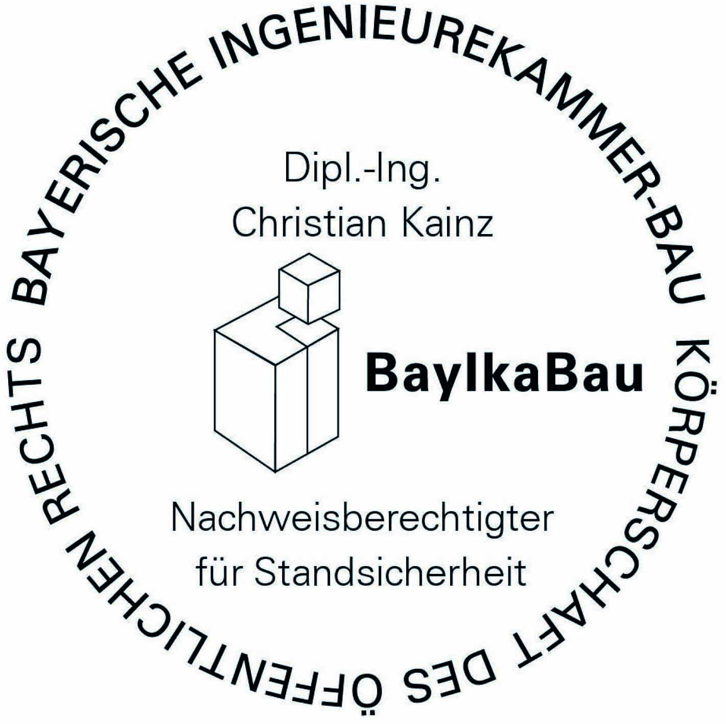 K + K Ingenieurbüro für Bauwesen GmbH- Stempel in schwarz